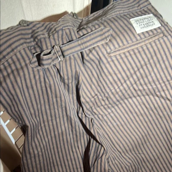 Striped Black&Brown Men's Pants - Picture 2 of 4